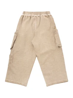 Pantaloni cargo in felpa di cotone spazzolato