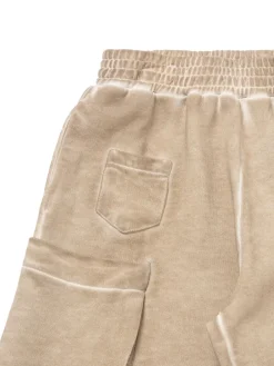 Pantaloni cargo in felpa di cotone spazzolato