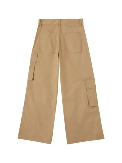 Pantaloni cargo in gabardina di misto cotone