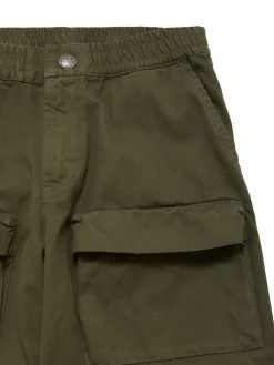 Pantaloni cargo in gabardina di cotone