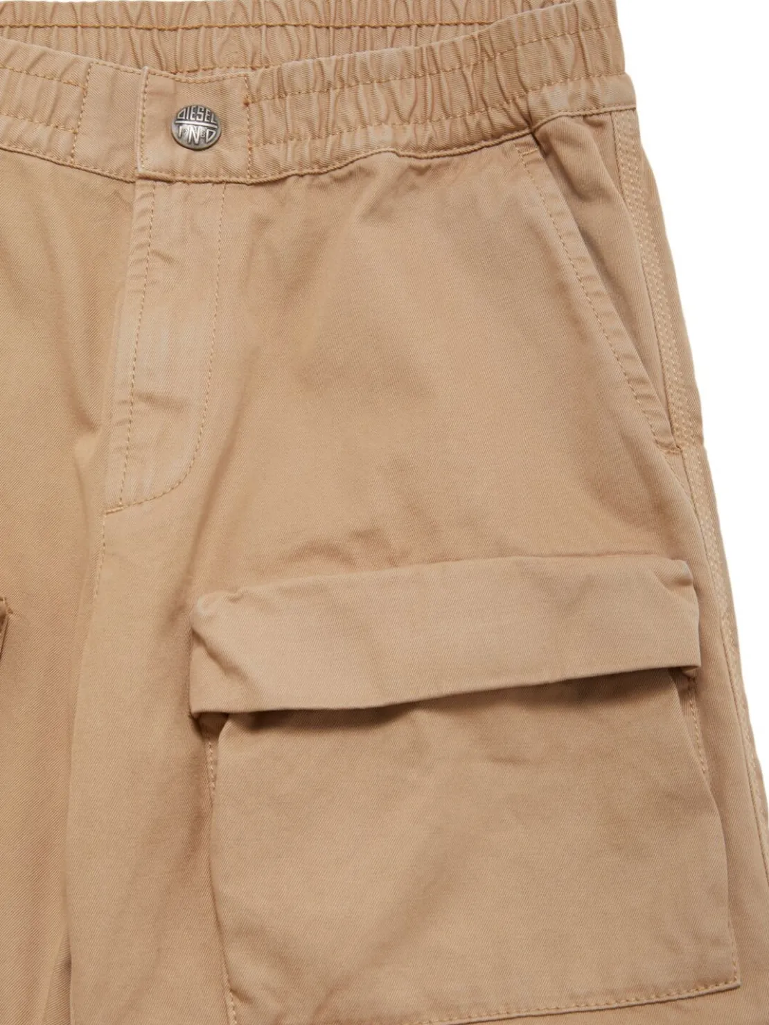 Pantaloni cargo in gabardina di cotone