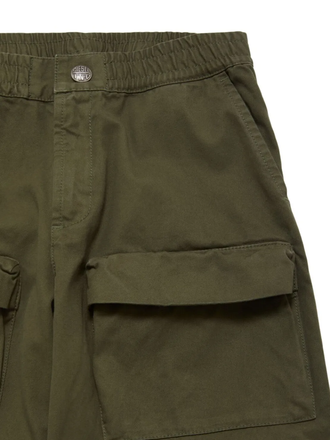 Pantaloni cargo in gabardina di cotone