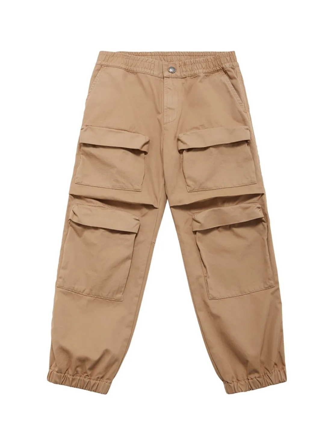 Pantaloni cargo in gabardina di cotone