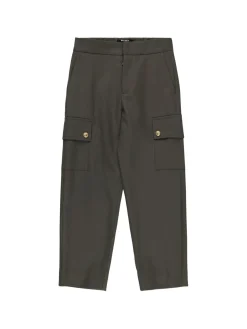 Pantaloni cargo in misto fresco di lana