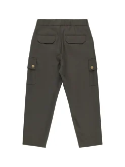 Pantaloni cargo in misto fresco di lana