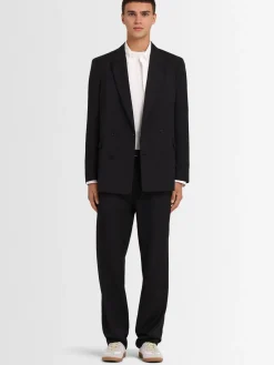 Pantaloni chino ampi in twill di lana