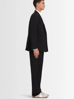 Pantaloni chino ampi in twill di lana