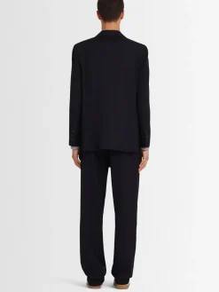 Pantaloni chino ampi in twill di lana