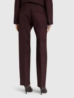 Pantaloni dritti Callen in lana e seta