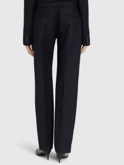 Pantaloni dritti Callen in misto lana vergine