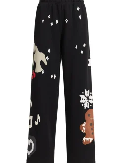 Pantaloni dritti in misto cotone