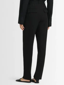 Pantaloni dritti in misto viscosa