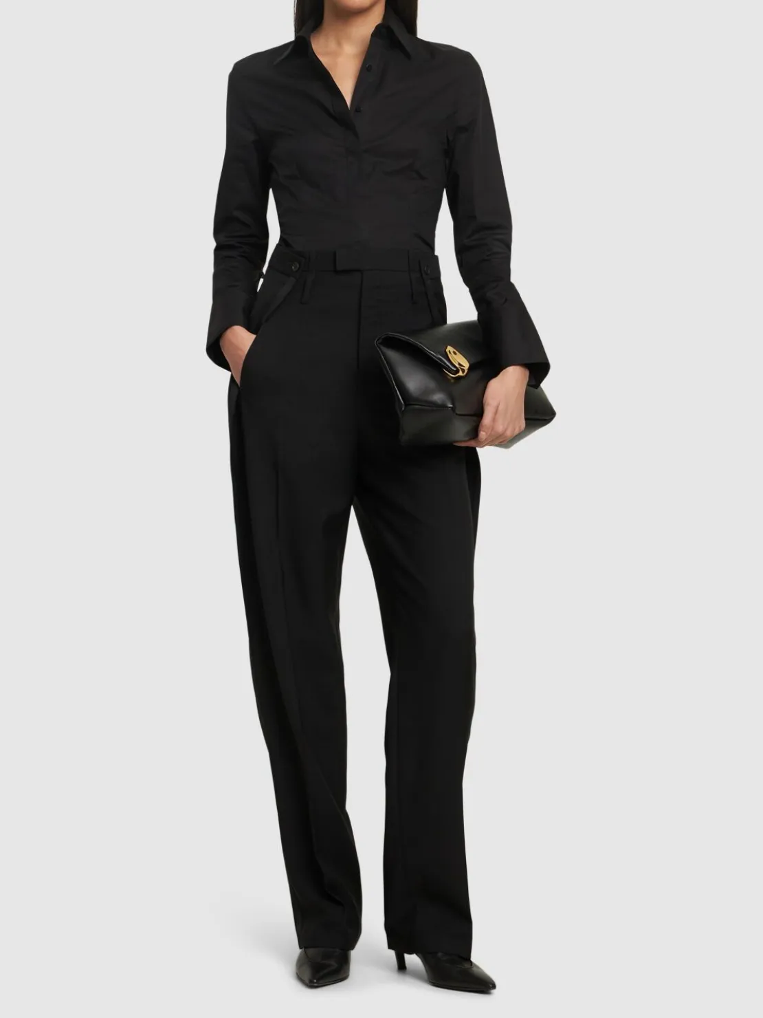 Pantaloni dritti vita alta