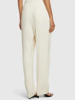Pantaloni Emery in crepe di lana e viscosa