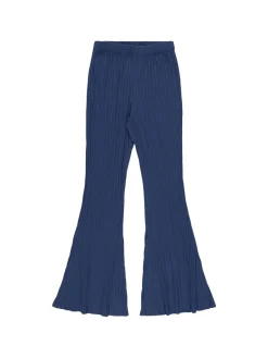 Pantaloni gamba ampia a costine