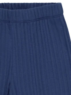Pantaloni gamba ampia a costine