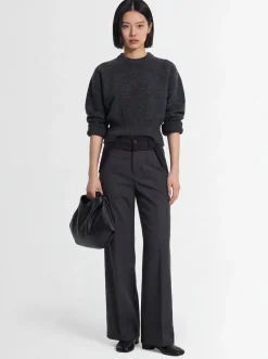 Pantaloni gamba ampia check