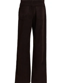 Pantaloni gamba ampia Eglitta in cotone millerighe