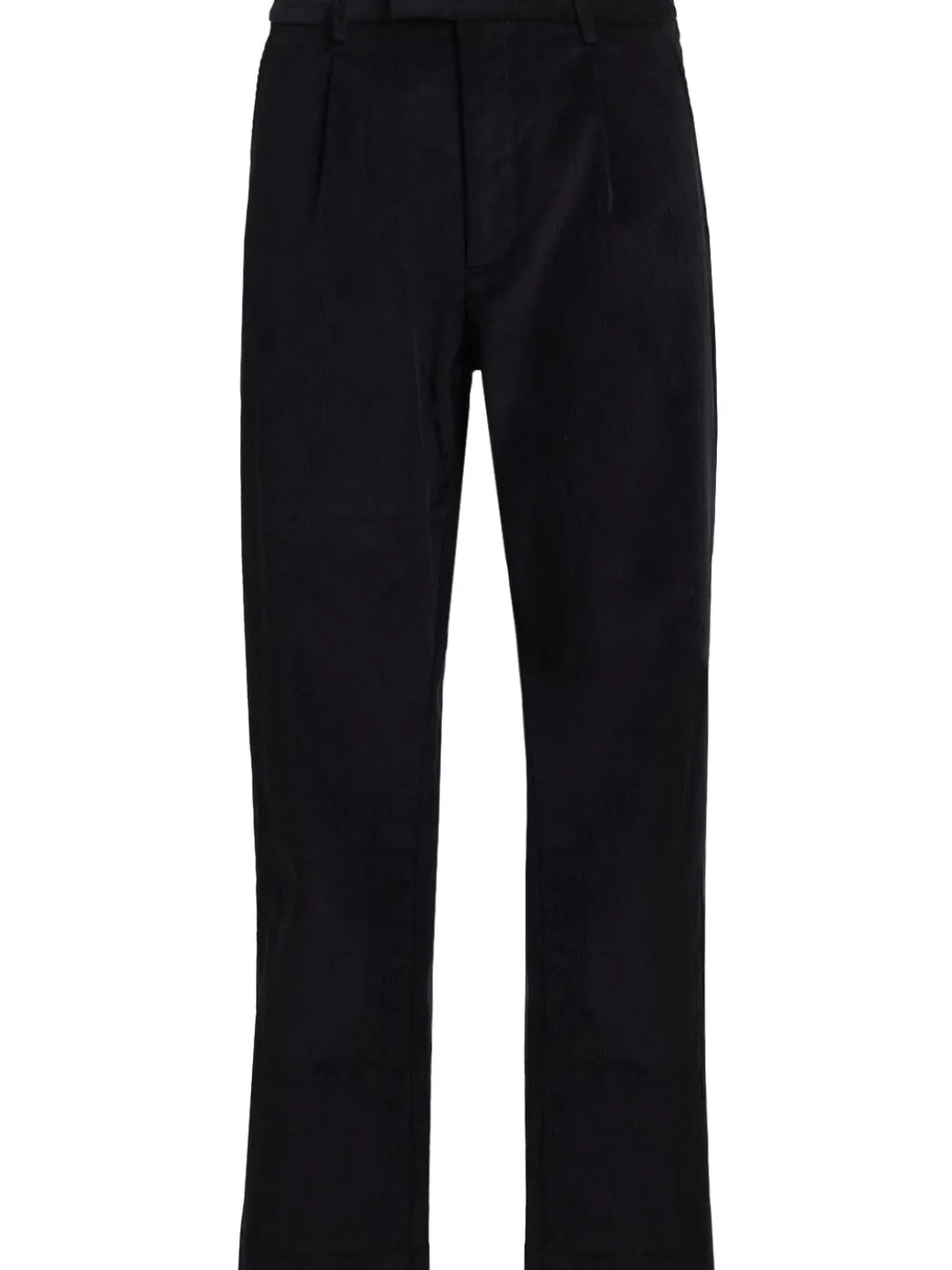 Pantaloni gamba dritta in misto cotone a costine