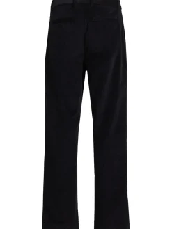 Pantaloni gamba dritta in misto cotone a costine