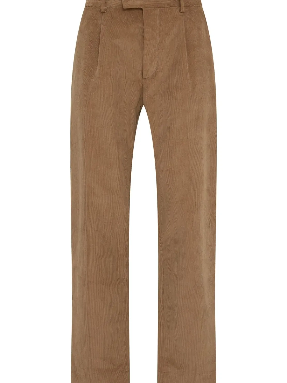 Pantaloni gamba dritta in misto cotone a costine