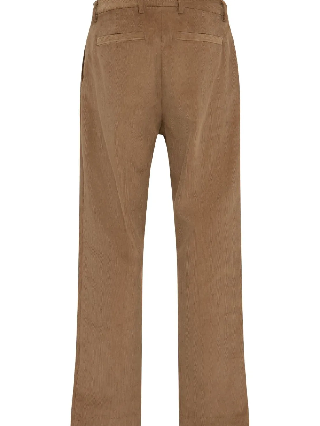 Pantaloni gamba dritta in misto cotone a costine