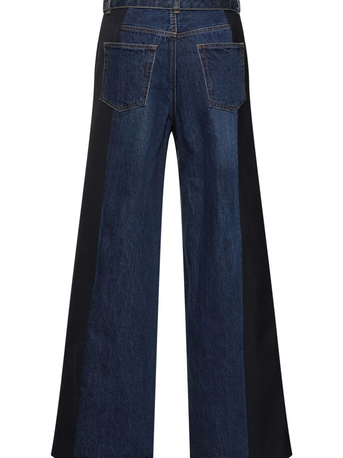 Pantaloni in denim e tessuto