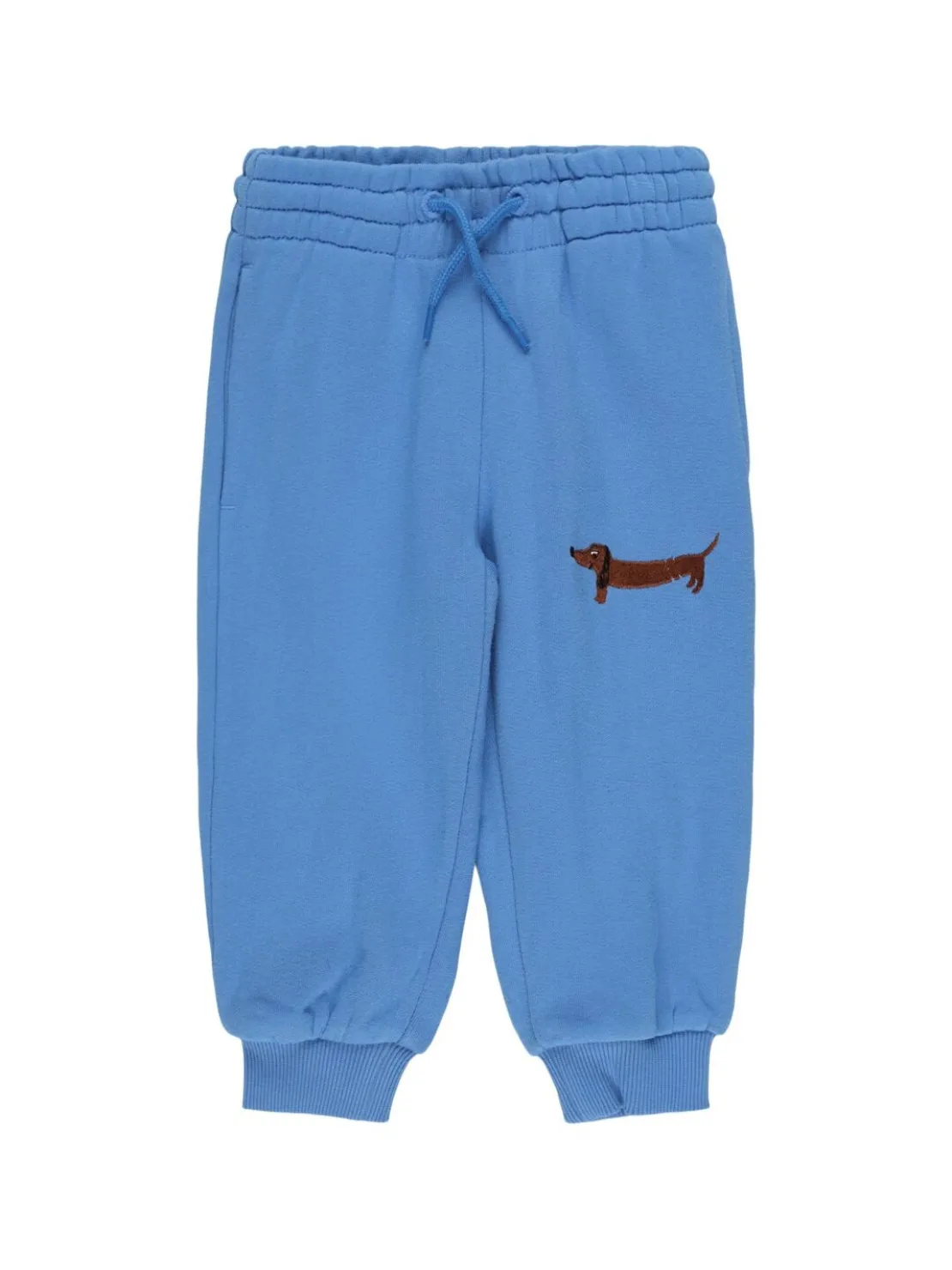 Pantaloni in felpa di cotone biologico con ricamo