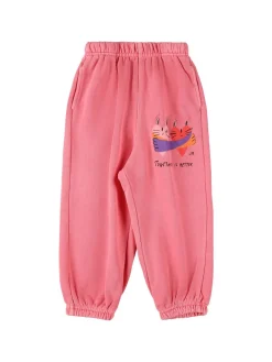 Pantaloni in felpa di cotone con logo