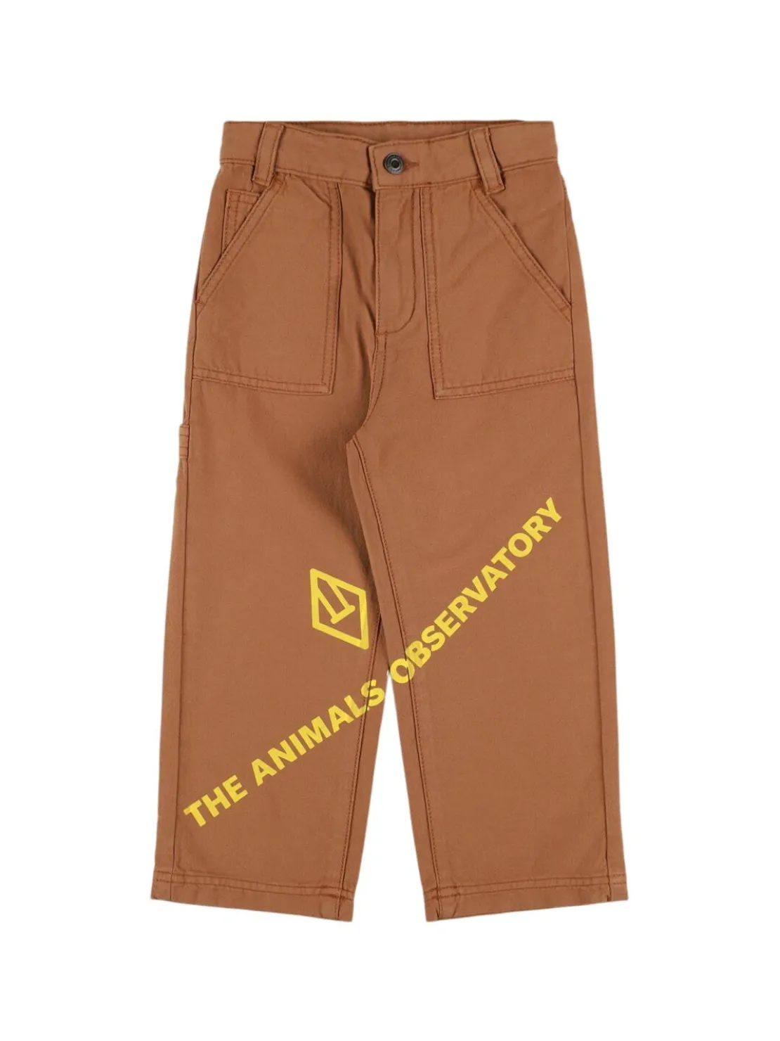 Pantaloni in gabardina di cotone con stampa