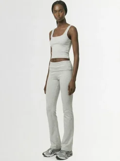Pantaloni in jersey di cotone felpato