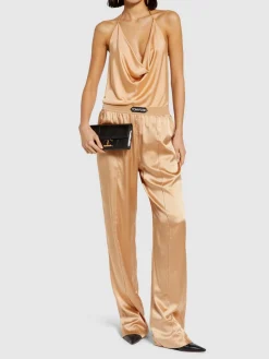 Pantaloni in jersey di viscosa
