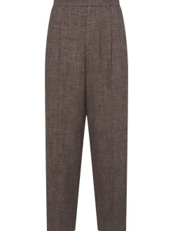 Pantaloni in lino e seta Silas