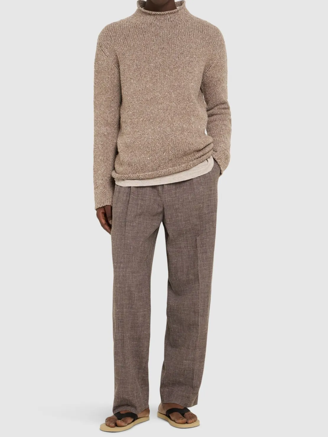 Pantaloni in lino e seta Silas