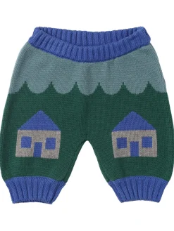 Pantaloni in maglia di lana e cotone