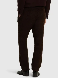 Pantaloni in maglia di misto lana