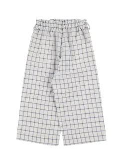 Pantaloni in misto cotone check