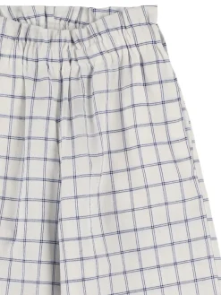 Pantaloni in misto cotone check