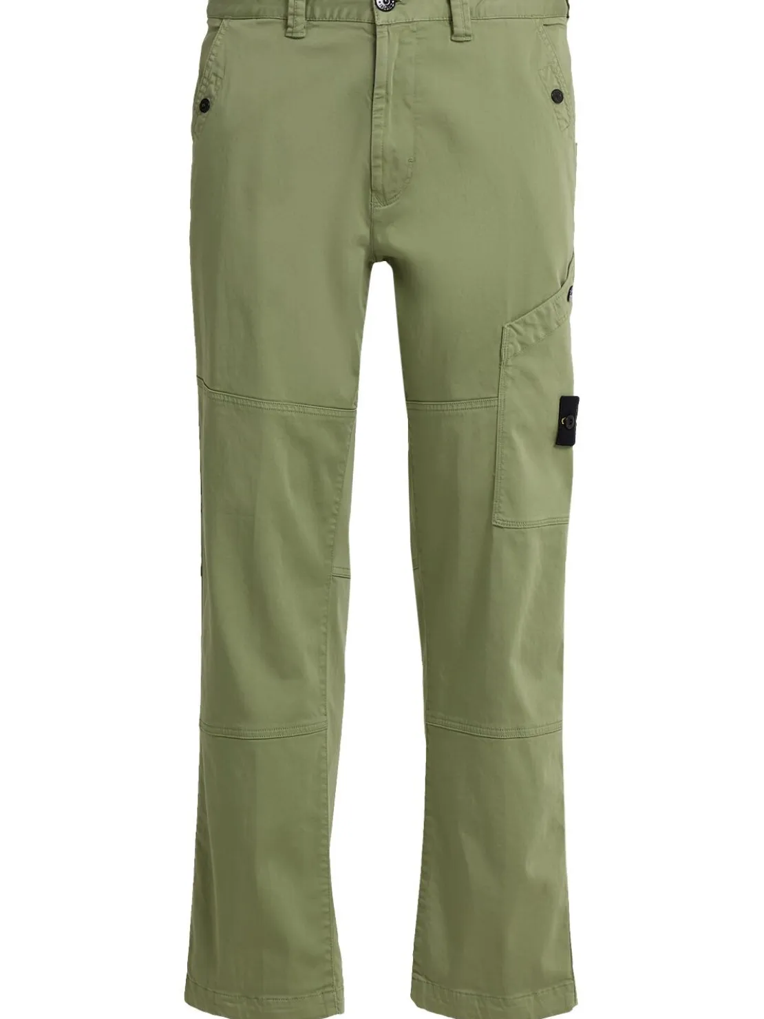 Pantaloni in raso di cotone stretch