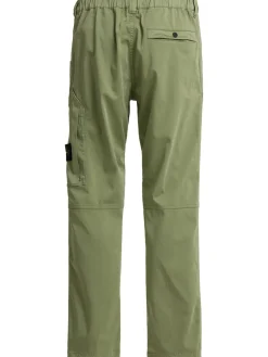 Pantaloni in raso di cotone stretch