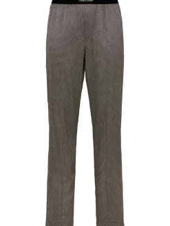 Pantaloni in seta stampa grafica