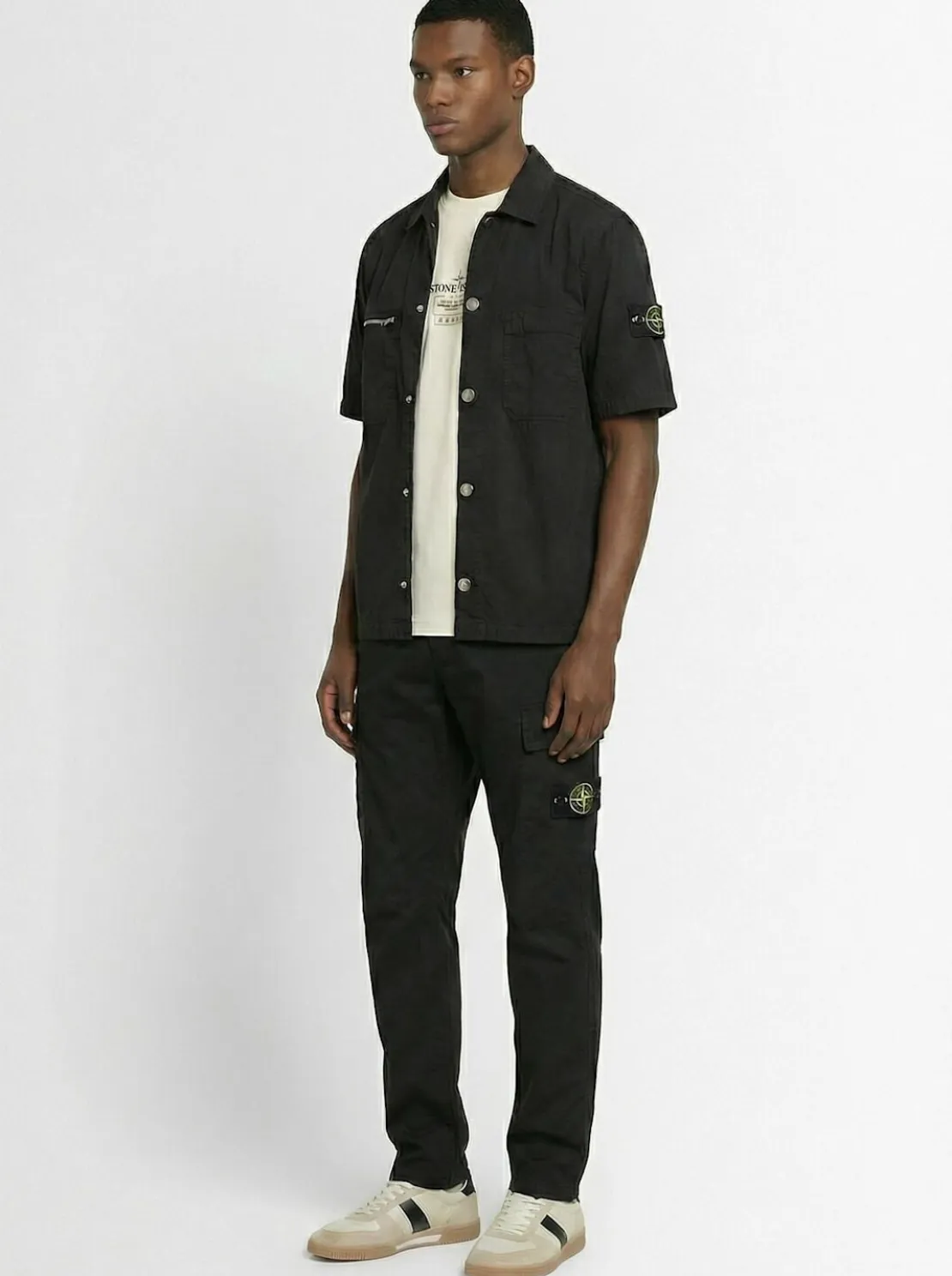 Pantaloni in twill di cotone stretch