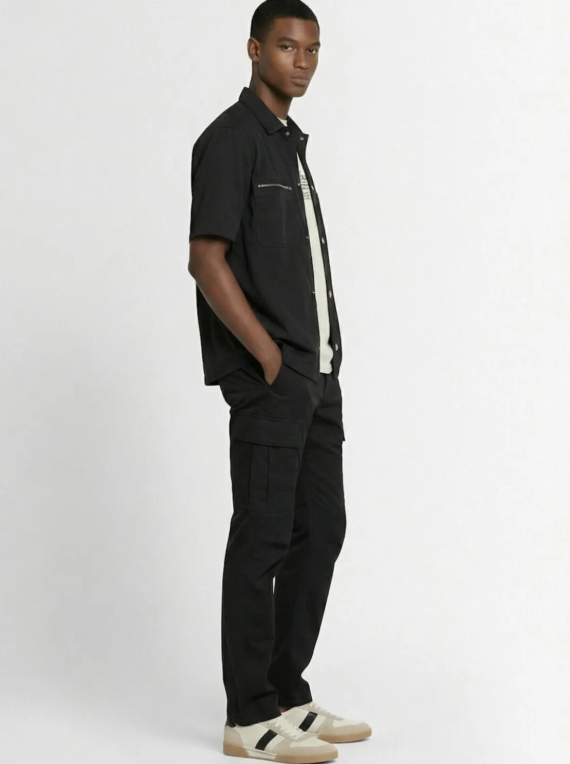 Pantaloni in twill di cotone stretch
