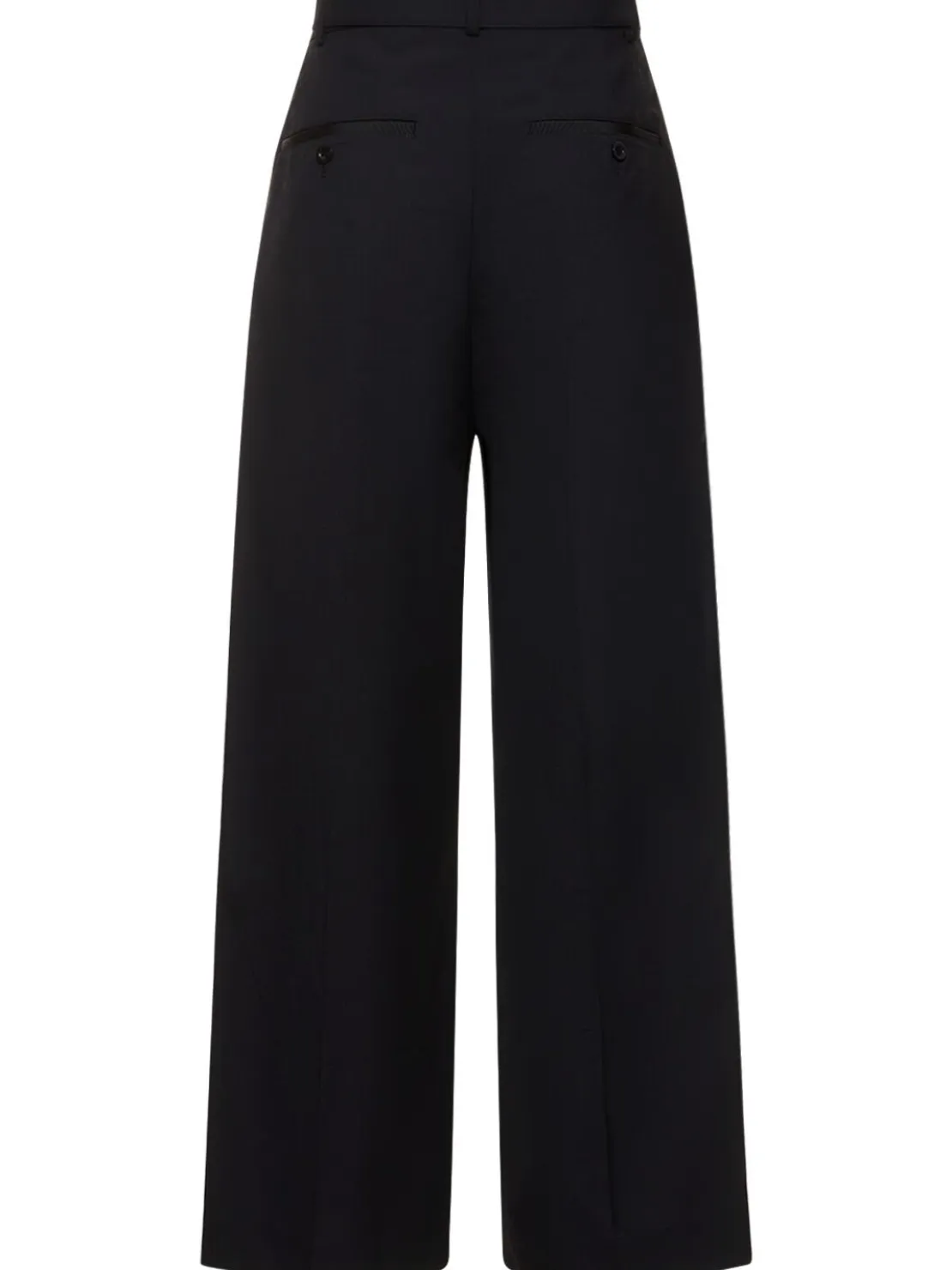 Pantaloni larghi in gabardina con cintura