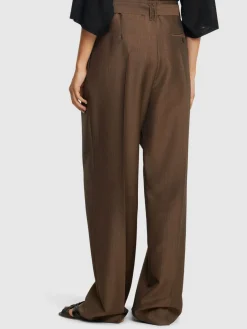Pantaloni larghi Lonan in mohair e lana