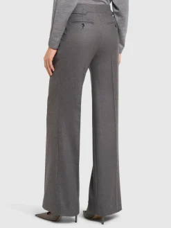 Pantaloni larghi sartoriali in cashmere