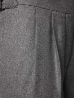 Pantaloni larghi sartoriali in cashmere