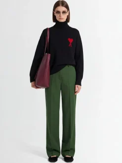 Pantaloni oversize in lana