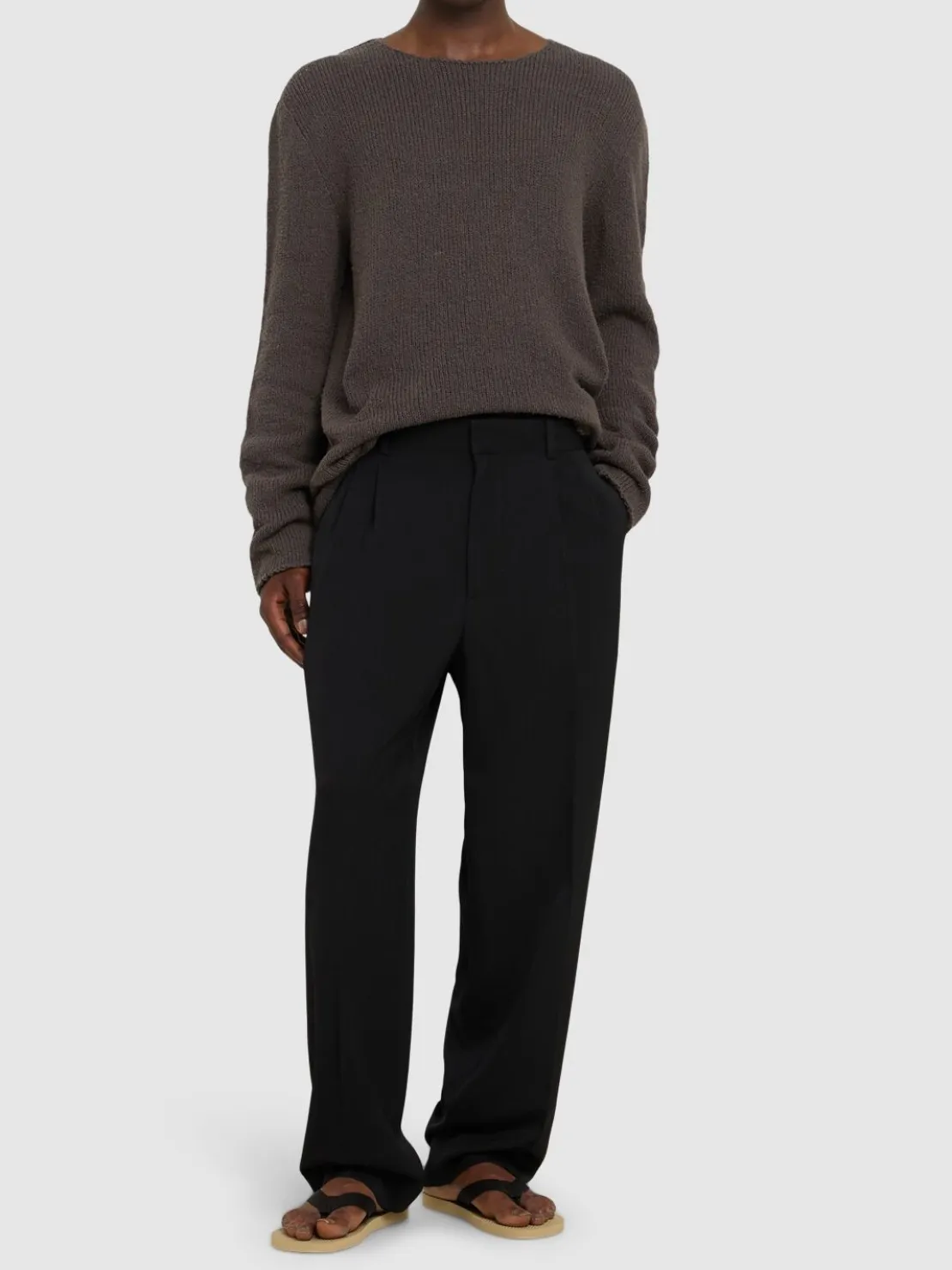 Pantaloni Silas in lana con pinces