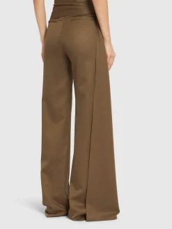 Pantaloni svasati in lana